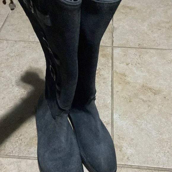 Free People X Farylrobin Women's Bruna Grey Suede Riding Boot Size US 9 - Picture 6 of 15